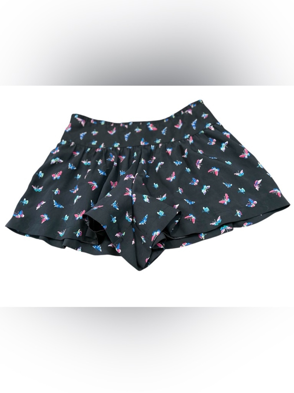 Express Butterfly Print Flowy Shorts Size 4 EUC Lined